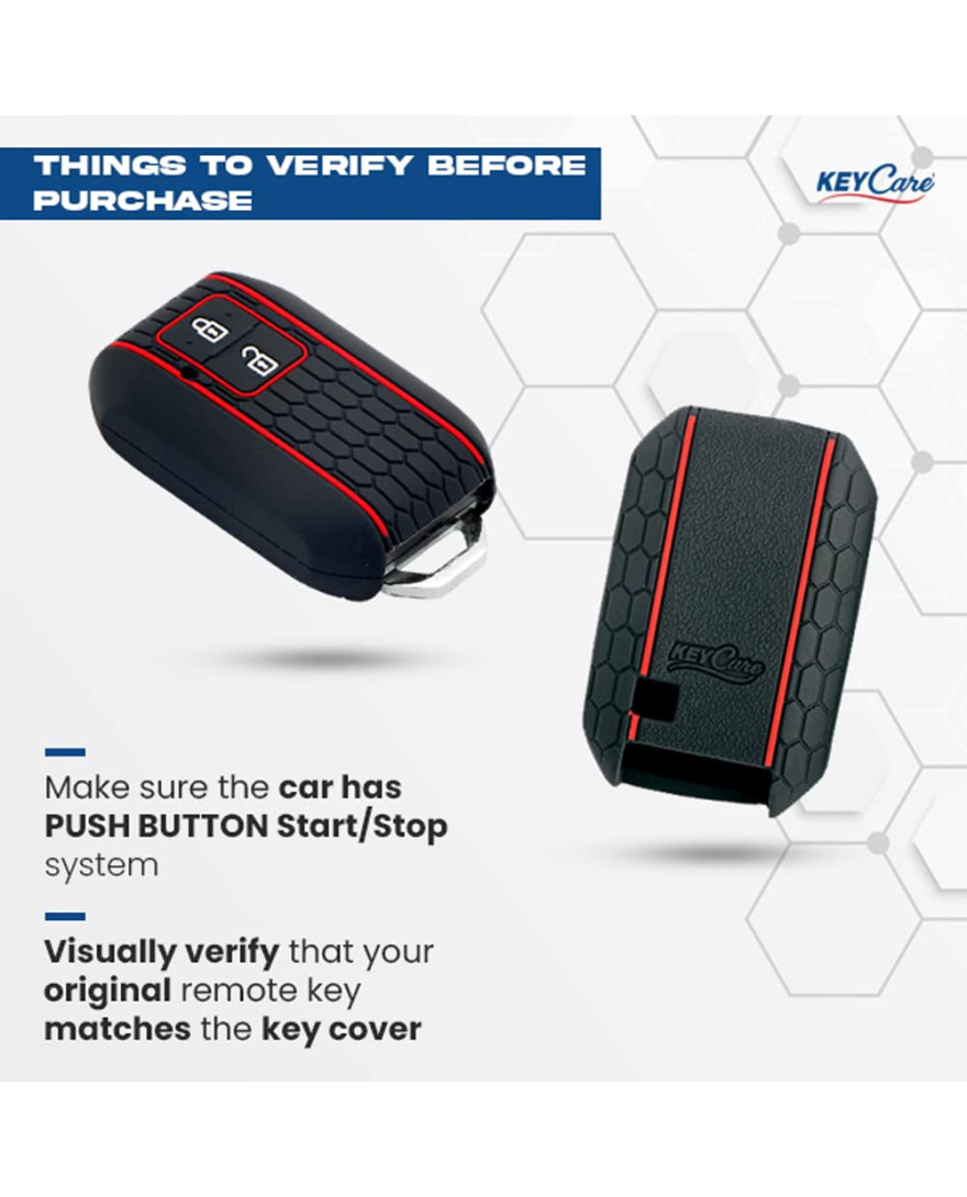 Keycare Silicon key cover fit for Glanza, Urban Cruiser Hyryder, Rumion 2 button smart key | KC 05